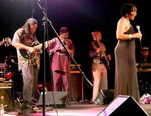 Condry on stage with Caiphus Semenya,
Fana Zulu and Letta Mbulu